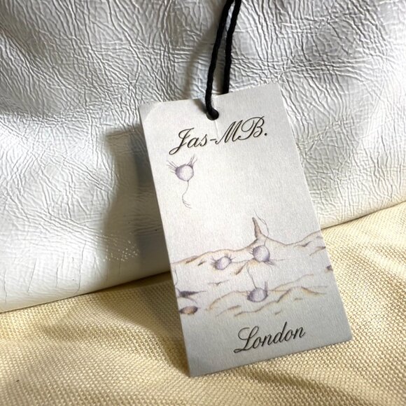 Jas M.B. London White Leather Shoulder and Tote Purse Large - Picture 2 of 16